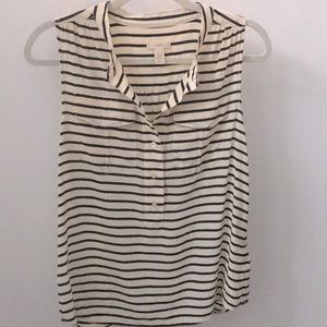 J Crew Silk Sleeveless Top Button down sz 4 blouse